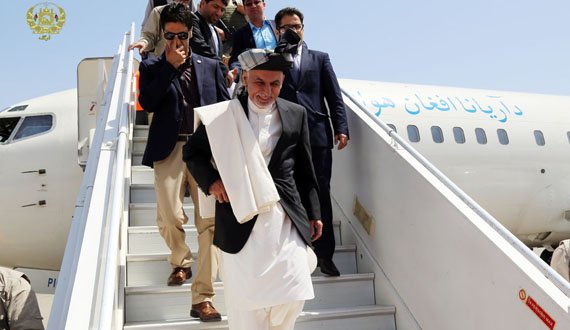 اشرف غنی رئیس جمهور افغانستان در سفری وارد ولایت هرات شد