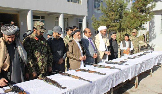 بیش از 400 قبضه سلاح در بادغیس به پروسه دایاگ سپرده شد