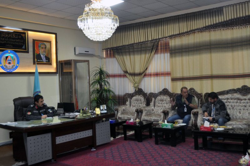 مسئول امنیتی دفتر سازمان غذایی جهان با فرمانده پولیس هرات دیدار کرد