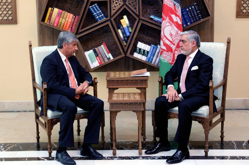 داکتر عبدالله با وزیر اسبق امور خارجه اتریش دیدار کرد