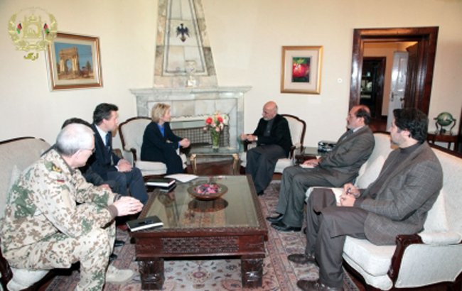 دیدار رییس جمهور غنی با وزیر دفاع ایتالیا