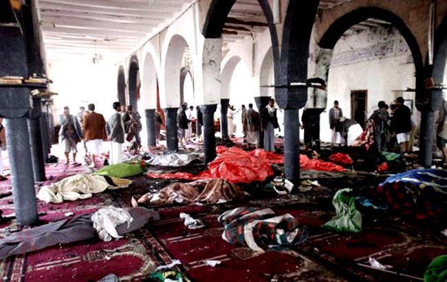 پذیرفتن مسئولیت انفجارها در مساجد یمن از سوی داعش