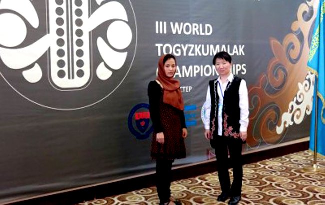 نخستین حضور دانشجوی افغانی در مسابقات جهانی بازی ملی قزاقستان
