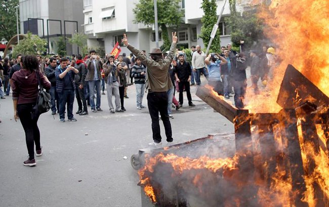 درگیری تظاهرات کننده گان روز جهانی کارگر در ترکیه