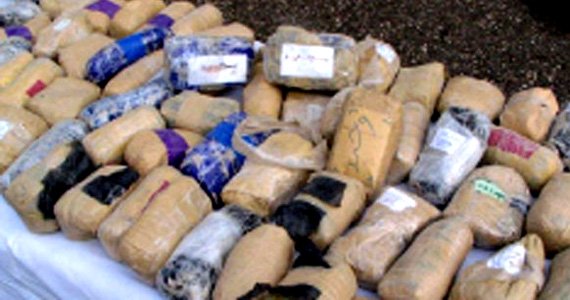 پولیس لوگر یک هزار کیلوگرم مواد مخدر را به دست آورد