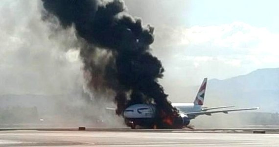 هواپیمایی در امریکا پس از بر خواستن آتش گرفت