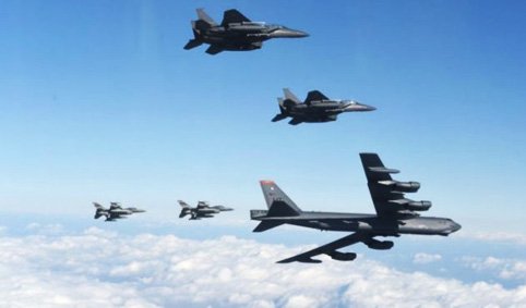 نمایش قدرت امریکا در نزدیک مرز کوریای شمالی