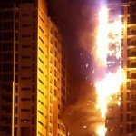 برج بلند منزلی در امارات آتش گرفت