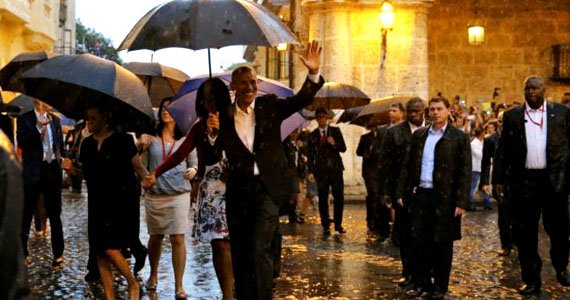 سفر تاریخی اوباما در کوبا با استقبال گرم روبرو شد