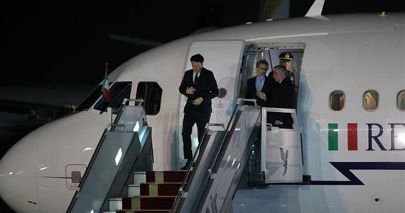 نخست وزیر ایتالیا به ایران پاگذاشت