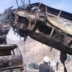 ۳۶ کشته در اثر یک حادثه ترافیکی در بزرگراه کابل-قندهار