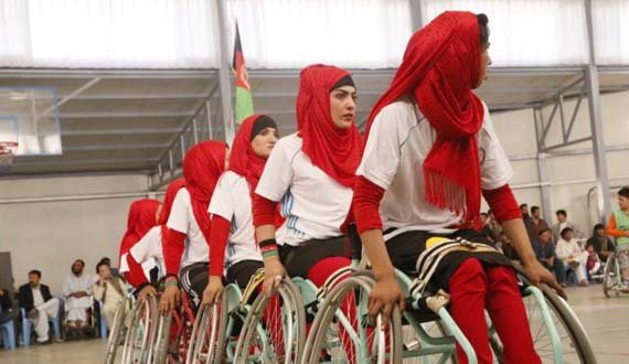 مسابقات بسکتبال دختران معلول افغان