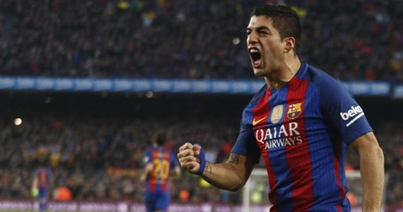 سوارس برترین گلزن سال ۲۰۱۶ شد