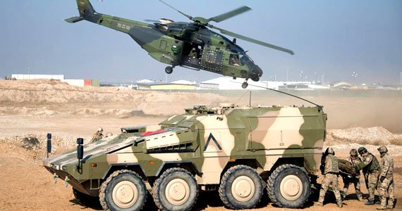 دو چرخبال نیروهای آلمانی در افغانستان هدف گلوله قرار گرفتند