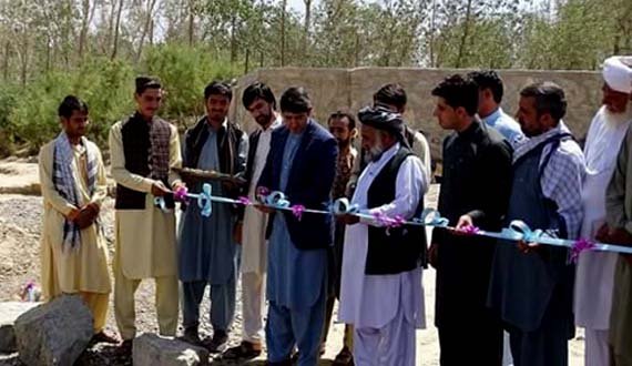 سنگ تهداب سر بند روستای نوده فراه گذاشته شد