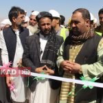 سنگ تهداب کانال سربند آب در ولسوالی اوبه گذاشته شد