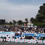 حامیان سرپرست معارف هرات دست به اعتراض زدند