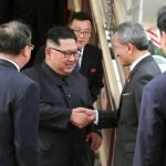 رهبر کوریای شمالی برای دیدار با رئیس جمهور آمریکا وارد سنگاپور شد