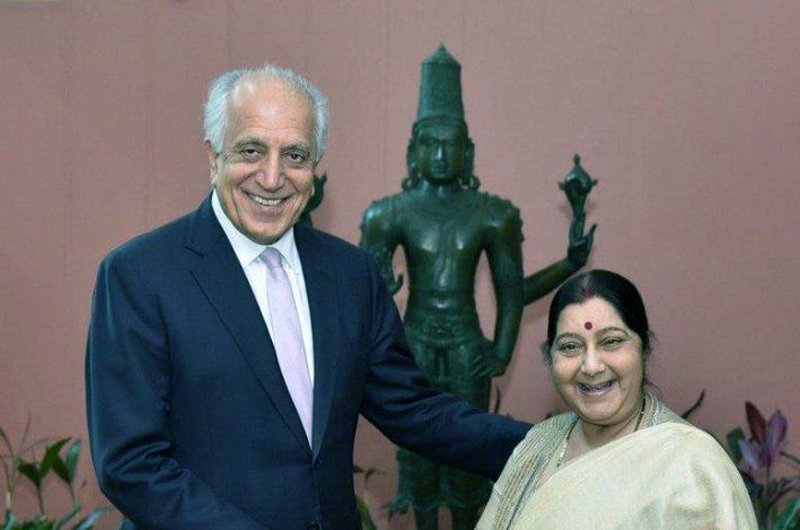 خلیل‌زاد با وزیر خارجه هند دیدار کرد