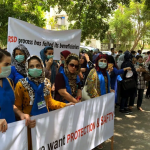 افغان‌های مقیم هند دست به تجمع اعتراضی زدند