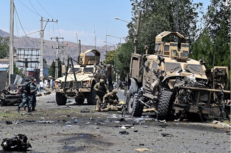 کاروان نیروهای خارجی در پروان هدف حمله موتر بمب‌گذاری شده قرار گرفت